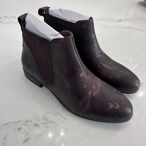 Women Brown Leather Ankle Boots